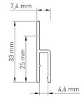 Lichtdeckenprofil recessed