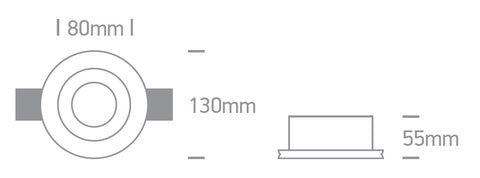 Nubil-GT2 50W GU10 MR16, 100-240V, IP20, alb