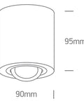 Edda Round-CL MR16, GU10, 10W, 230V, adjustable, negru