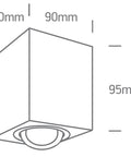Edda Square-CL MR16, GU10, 10W, 230V, adjustable, aluminiu