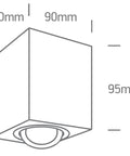 Edda Square-CL MR16, GU10, 10W, 230V, adjustable, negru