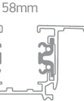 3PH-recessed track square 3m, alb