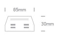 3PH- end feed-in, left, gri, Serie albastru LINE ROUND