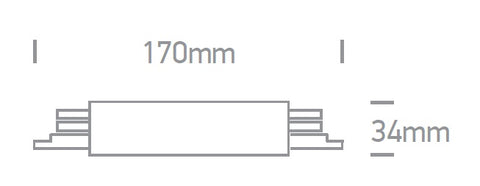 3PH-conector longitudinal cu feed-in, alb