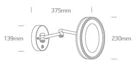 Mirror cu 7W LED light, 4000K, 490lm, 230V, IP44, chrom