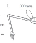 Magnifying lens cu LED light 8W, 760lm, 6000K 230V, alb