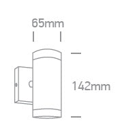 Rolo-WL1, GU10 QPAR 16, 2x35W, IP54, clar, alb