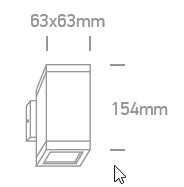 Aplică de exterior Cube-WL1, GU10 QPAR 16, 2x35W,