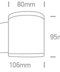 Aplică Maria-WL LED 6W, 3000K, 540lm, 30°, IP54, alum gri