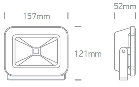 SIGMA Simple LED, 10W, 3000K, 500lm, IP65, gri