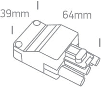 Conector 4-pin male cu 30 cm cablu negru