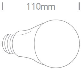 Bec LED, mat, E27, 7W, 3000K, 470lm