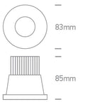 Dina LED 12W, 3000K, 1100lm, 700mA, IP64, 40°, alb