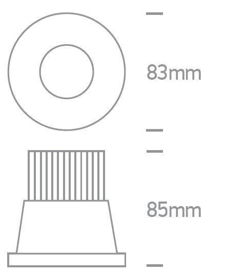 Dina LED 12W, 3000K, 1100lm, 700mA, IP64, 40°, alb