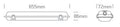 DEWY IP65 ptr.1xT8 LED Tube 100-240V 655mm IP65 PC/PC gri
