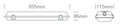 DEWY IP65 ptr.2xT8 LED Tube 100-240V 655mm IP65 PC/PC gri