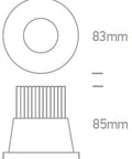 Dina LED 12W, 3000K, 1100lm, 40°, 700mA, IP64, aluminiu