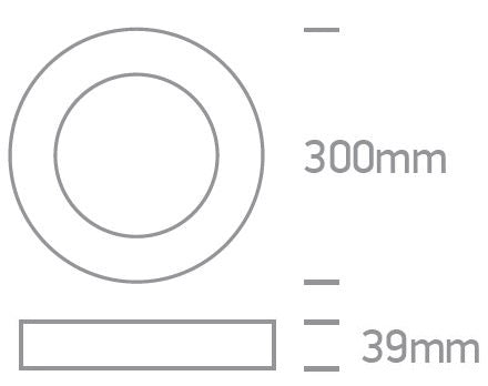 Plano Round LED Plafo, 30W, 4000K, 1997lm, IP40, alb