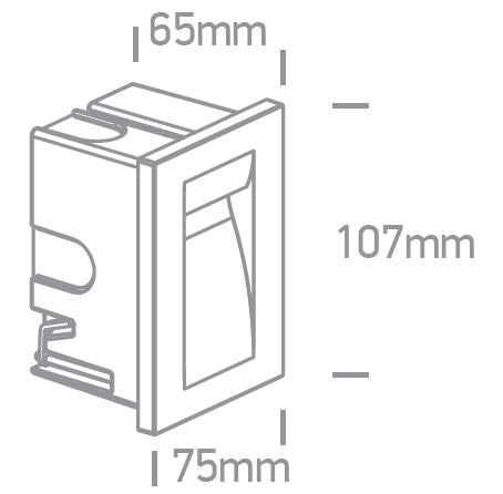 Ida LED 3W, 3000K, 55lm, IP65, alu, alb