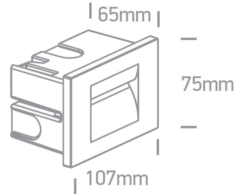 Ida2 LED 3W, 3000K, 48lm, IP65, alu, gri