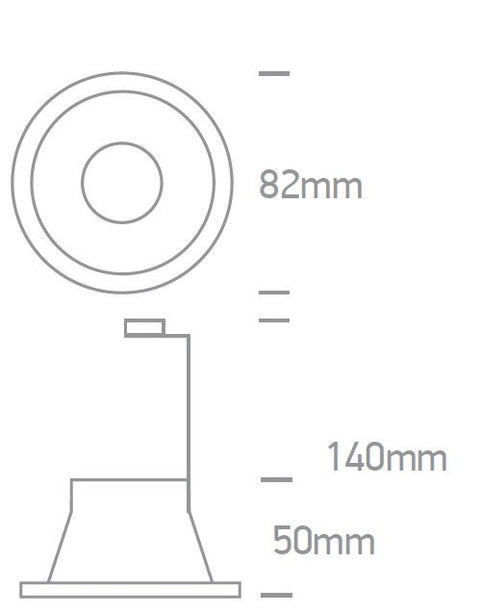 INA-F ST MR16, GU10, 50W, IP20, aluminiu, alb