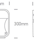 Peri LED 30W, 4000K, 2100lm, 120°, IP65, negru