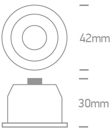 Lisa LED 1/3W, 67lm/200lm, 350/700mA, 3000K,40°,IP20, alb