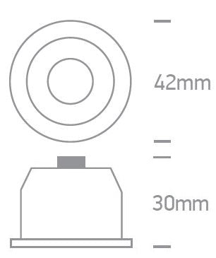Lisa LED 1/3W, 67lm/200lm, 350/700mA,3000K,40°,IP20, negru