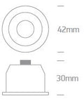 Pako LED 1W/3W, 3000K, 200lm, 40°, 350/700mA, aluminiu