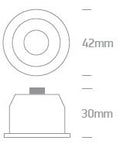Pako LED 1W/3W, 3000K, 200lm, 40°, 350/700mA, negru