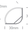 Triange aluminiu profile 7908/AL,+PC opal diffuser,2 meters