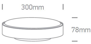 Berry LED 24W, 3000K, 1440lm, 230V, IP65, plastic, alb