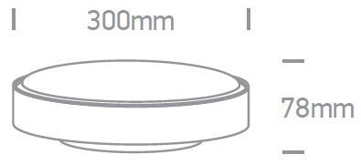 Berry LED 24W, 3000K, 1440lm, 230V, IP65, plastic,anthracite