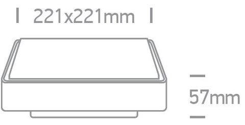 Plasto LED 16W, 3000K, 960lm, 230V, IP65, plastic,anthracite