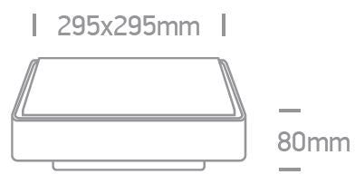 Plasto LED 24W, 3000K, 1440lm, 230V, IP65,plastic,anthracite