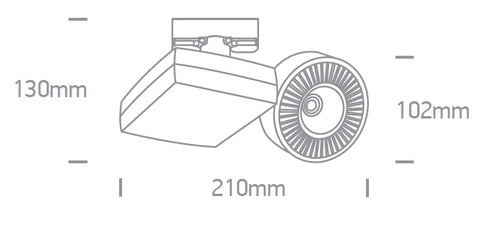 Piros-II-R/A2 LED 15W 3000K 1095lm, IP20, alb