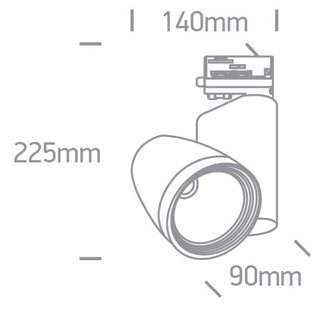 Cano-R/A2 LED 15W 3000K 1095lm, IP20, alb