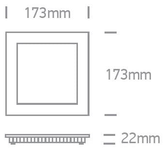 Sutil Quadro2 LED 16W, 4000K, 1120lm, 120°, IP40, alb