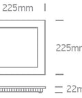 Sutil Quadro2 LED 22W, 4000K, 1540lm, 120°, IP40, alb
