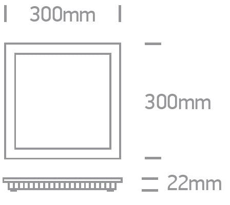 Sutil Quadro2 LED 30W, 3000K, 1800lm, 120°, IP40, gri