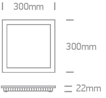 Sutil Quadro2 LED 30W, 3000K, 1800lm, 120°, IP40, alb