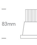 Dina LED 12W 4000K 40° 1100lmm., 700mA, IP64, alb