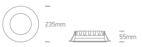 Mark LED, 24W, 230V, 1800lm, 4000K, 120°, IP20, alb