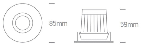 Noa SMD, 6W, 230V, 440lm, 4000, 100°, IP65, alb