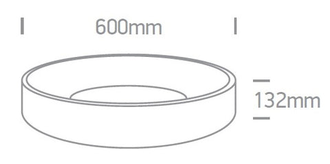 Lomo-CL SMD LED 42W, 3000K, 2520lm,230V 120° IP20antracit