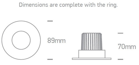 Nora A LED, 6W, 4000K 530lm, 40°, 350mA, IP20, alb