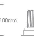 Pia-R COB LED 12W 3000K 1100lm, 40°, 700mA, IP20, alb