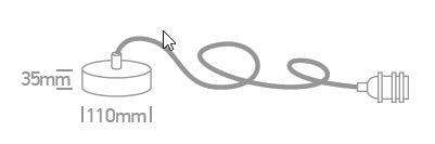 Rope Line pendant lamp, E27, l=2m, periat alama