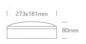 Teiko Oval , E27, 2x20W, IP54, alb