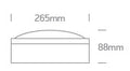 Teito 1 ceiling lamp round, E27, 20W, 100-240V, IP54,alb